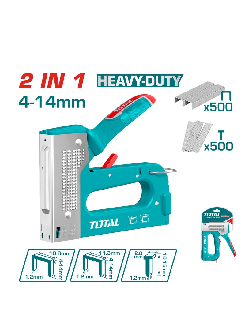 TOTAL Total Heavy duty 2-in-1 Hand Stapler for Staples & Nails THT31148