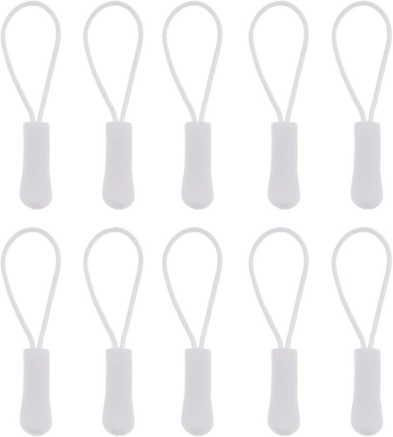 Zipper Pulls Extension Tabs Cord Tags Fixer For Jacket Backpack 10Pcs Dark Red - Image 4