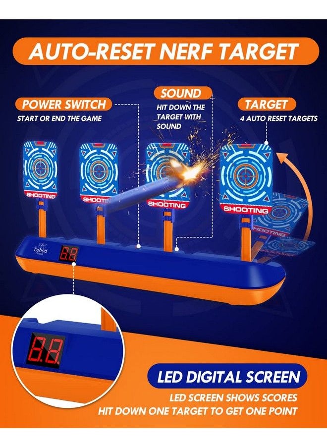 Lehoo Castle - Electronic Shooting Targets Digital Target For Nerf Guns With Autoreset Scoring Shooting Games Includes Kids Tactical Vest 60 Bullets Glasses Gift Toy For Kids Boys Girls - Image 1