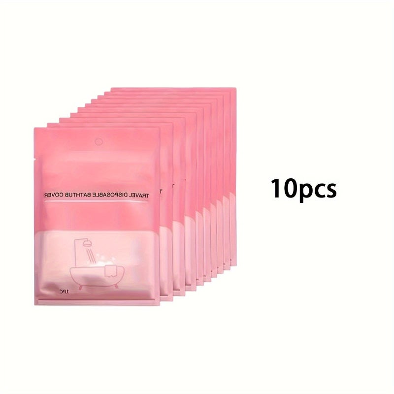 10 Pack Transparent Disposable Bathtub Mats Large Plastic Bathtub Liners for Home Hotel Bathtubs and Beauty Salon 102x47 Inches - Image 4