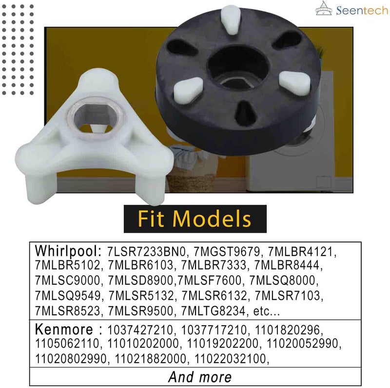 Seentech Heavy Duty 285753A METAL Core Motor Coupling Kit for Whirlpool & Kenmore Washers - Replaces Part Numbers: AP3963893 PS1485646 1195967 285753AVP 21003 280152 285140 285743 - Image 3