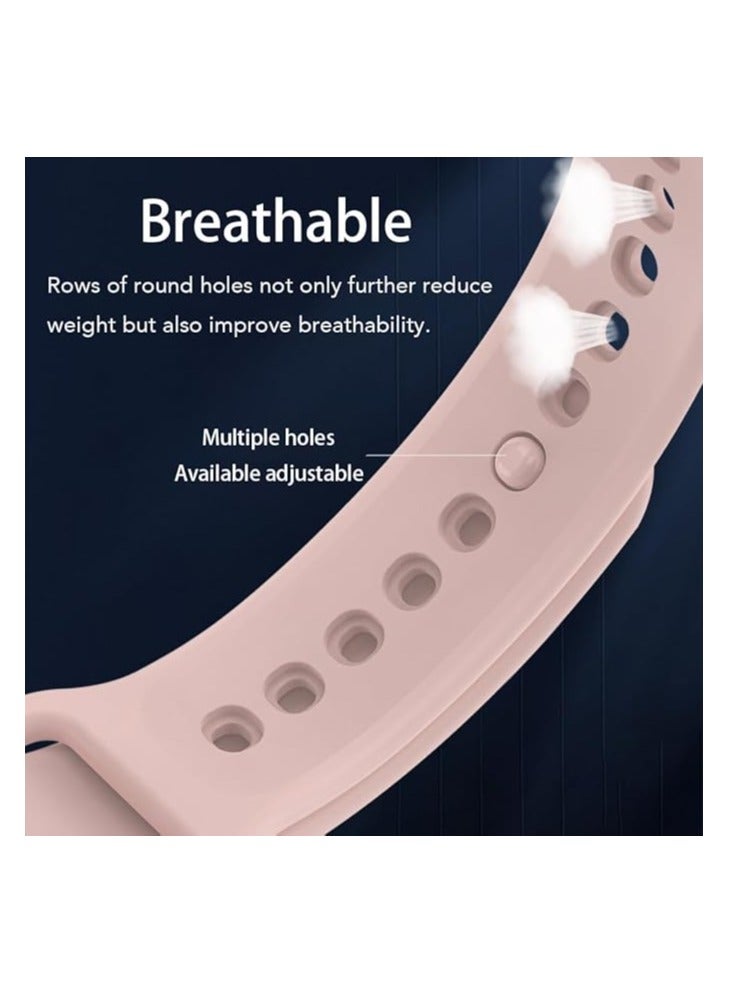 2 × حزام لفرقة Redmi الذكية 2 شريط للنساء والرجال، أساور معصم من السيليكون كبيرة الحجم وقابلة للاستبدال (وردي) - Image 3