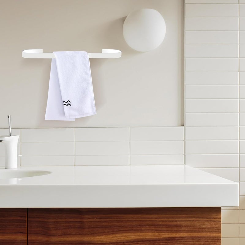 SHOWERORO Space Aluminium Towel Holder Rack 45cm Wall-Mounted Bathroom Clothes Towel Hanging Shelf for Bathroom and Kitchen - Image 5