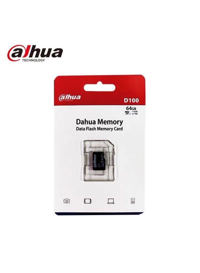 Dahua 64G Memory Card Monitoring Special Camera 128G High Speed Brand TF Digital Product SD Memory Card-Color:Black-Capacity:64GB  - Image 1