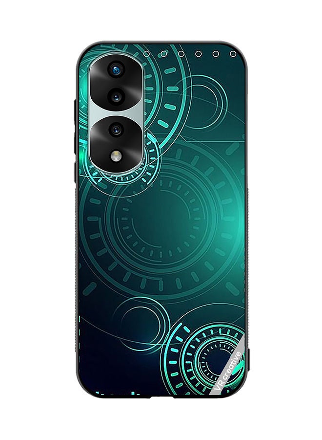 VR CREATIVE Protective Case Cover For Honor 70 Pro Green Technology Design Multicolour - Image 1