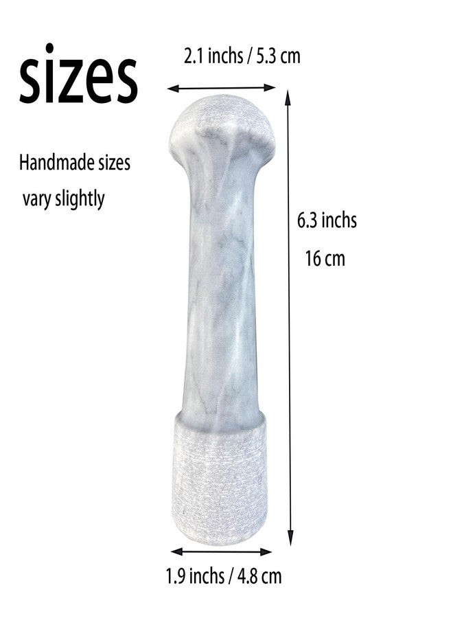 Daszui 6.3 in Granite Replacement Pestle (Only Pestle [Mortar is not Included]) White Polishing Pestle - Image 2