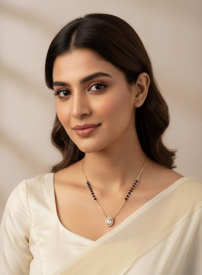 JHB American Diamong Pendant Mangalsutra Tanmaniya For Women - Image 2
