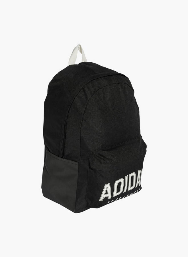Adidas حقيبة ظهر مدرسية بطباعة شعار مع أحزمة قابلة للتعديل وإغلاق بسحاب - Image 2