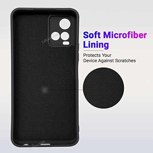 LIRAMARK Silicone Soft Back Cover Case for Vivo Y21 / Y21s / Y33s (Silicone Black) - Image 3