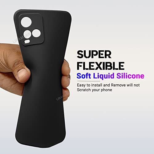 LIRAMARK Silicone Soft Back Cover Case for Vivo Y21 / Y21s / Y33s (Silicone Black) - Image 4