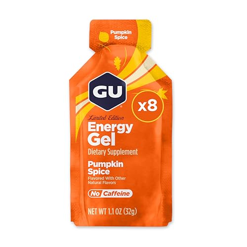 GU Energy Original Sports Nutrition Energy Gel Vegan and DairyFree OntheGo Energy for Any Workout Pumpkin Spice 8Count - Image 2