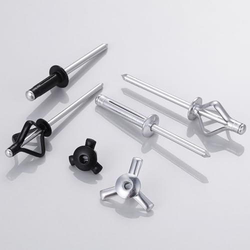 Wensilon (250 pcs) Tri-Fold Rivets Assortment 5/32 * 1/2，Tri Grip Rivets，Aluminum Blind Rivets Tri Grip Boat Kayak Rivets,Trifold Rivets，Bulb Style Rivets - Image 5
