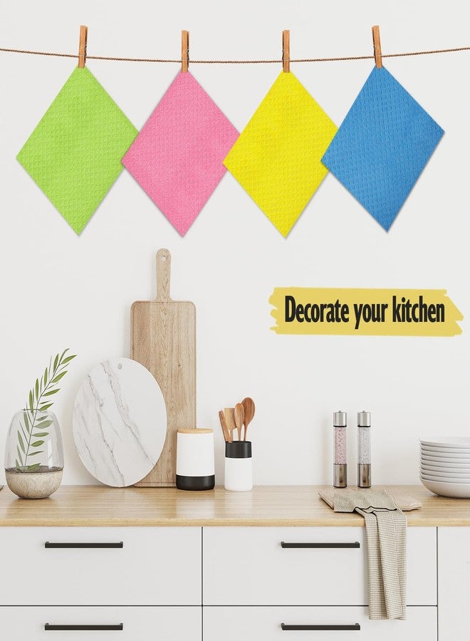 MoLKENE Swedish Dishcloths for Kitchen | 10 Pack Cellulose Sponge Dish Cloths Washable | Non-Scratch Reusable Towels Rags Ultra-Absorbent Cleaning Cloths Quick Drying - Image 2