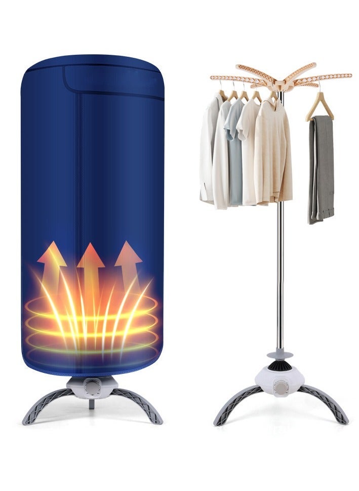 XiuWoo Portable Indoor Electric Clothes Dryer, 360° Stereo constant Temperature Heating, Double Coat Hange, Heated Clothes Dryer, Washing Drying Rack with Multi-gear Timing - Image 1
