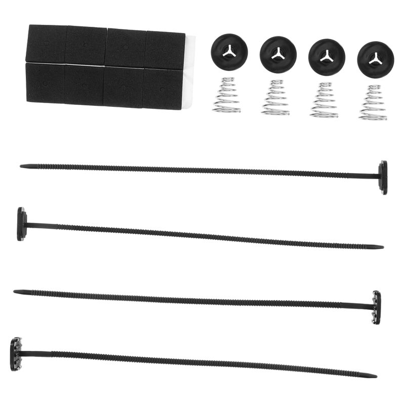 4 Sets Electric Cooling Fan Mounting Kit with Protective Springs for Automotive Radiator Easy Installation - Image 3