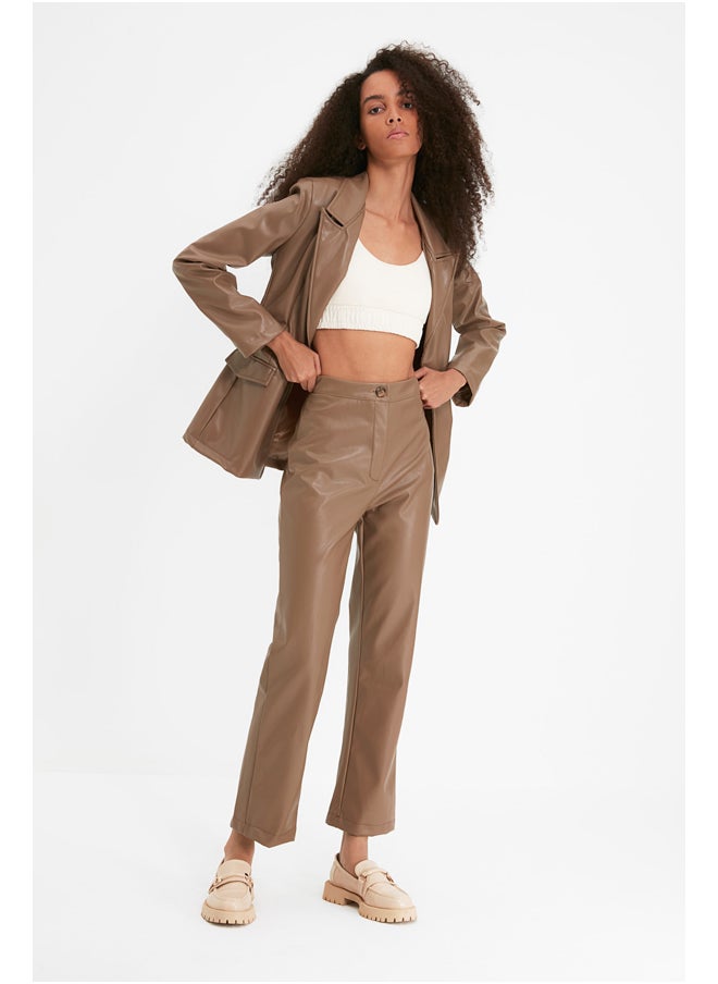 trendyol - Pants - Brown - Straight - Image 1