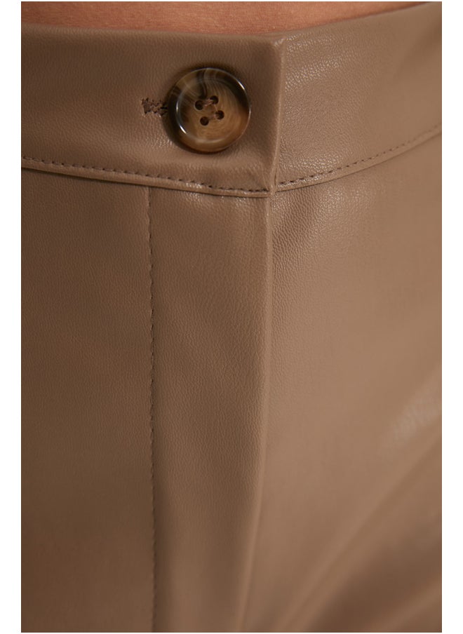 trendyol - Pants - Brown - Straight - Image 1