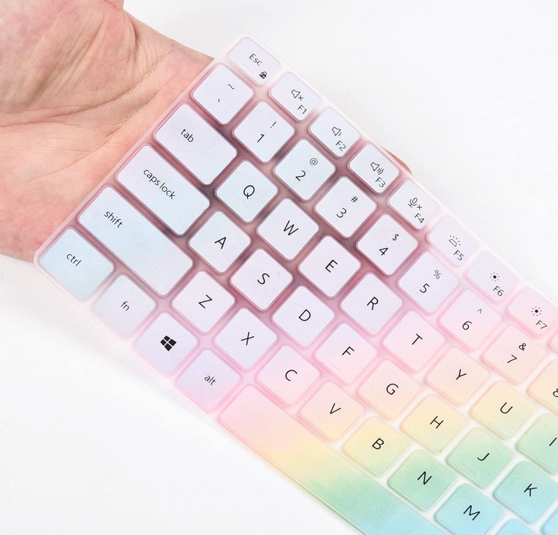 LEZE غطاء لوحة مفاتيح لجهاز ديل لاتيتيود 3550 3540 5550 5540 5530 5531 5520 5521، ديل بريسيجن 3590 3591 3580 3581 3560 3570 3561 3571 لابتوب، واقي جلد لوحة مفاتيح ديل لاتيتيود 5550 5530 5540 - ملون - Image 2