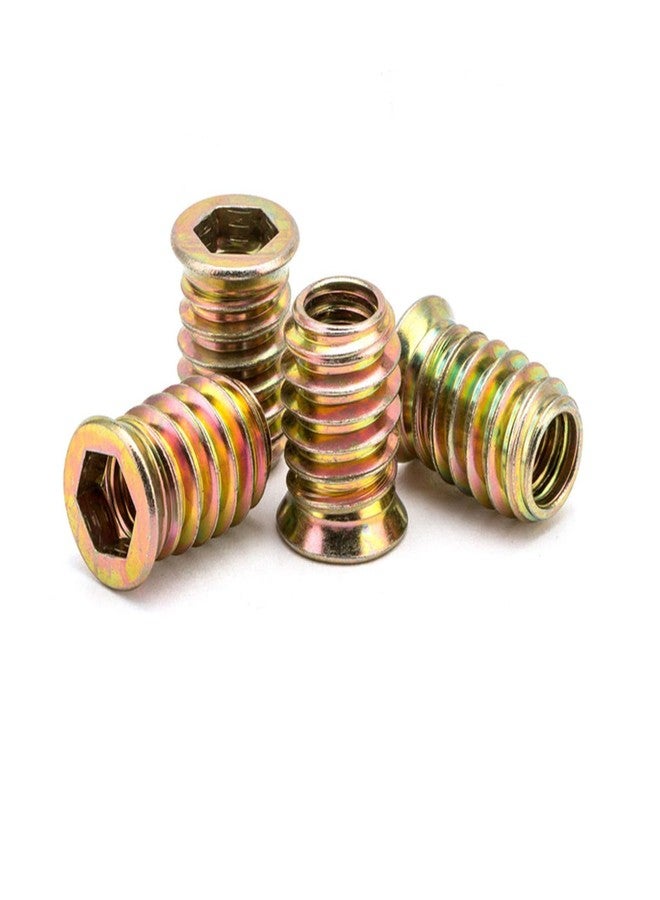 RELY+ Rely®⇒VP INDUSTRIES (Pcs-50) M6 x10 mm Wood Insert Interface Threads Imported Export Quality | Zinc Alloy Wood Insert Interface Screws Bolts Nuts Fixing Furniture Mounting Fasteners - Image 1