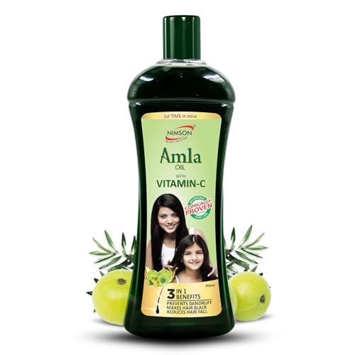 Nimson Amla Hair Oil | Enriched with Vitamin C for Strong, Thick Hair | Ayurvedic & Dermatologically Tested | 450ml - Image 1