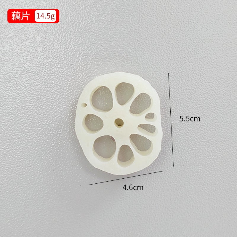 Simulation Food and Play Refrigerator Sticker Simulation Vegetable Fruit Corn Watermelon Refrigerator Sticker PVC Refrigerator Decoration Sticker Lotus root slices-refrigerator magnets 