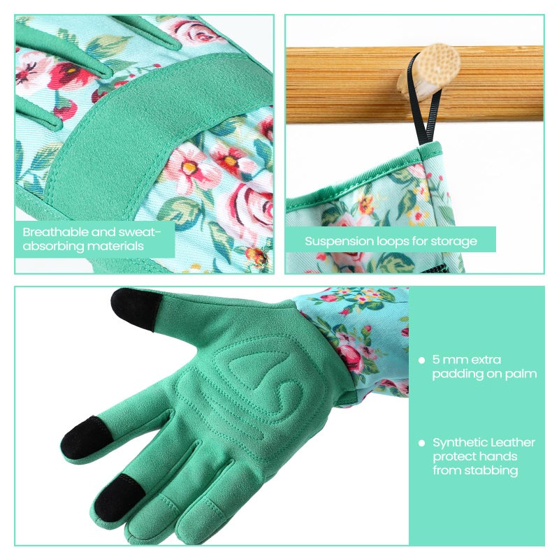 Ymomode Garden Gloves for Women - Long Sleeve Garden Gloves Ladies Light Protective Gloves for Yard & Outdoor Work - Image 5