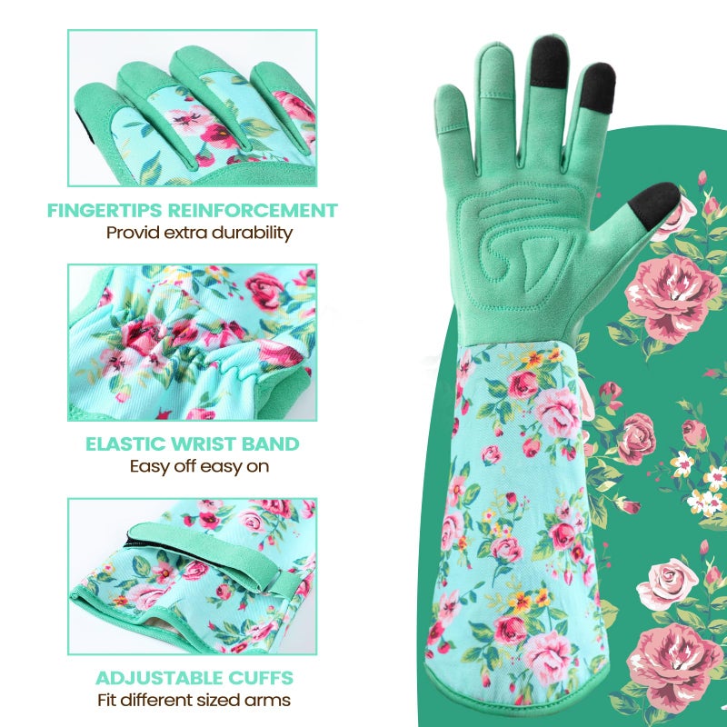 Ymomode Garden Gloves for Women - Long Sleeve Garden Gloves Ladies Light Protective Gloves for Yard & Outdoor Work - Image 3