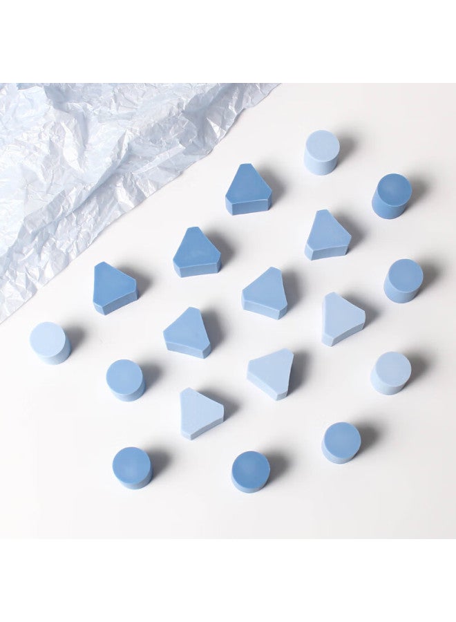 DEYUE Gradient Color Eraser Simple Style, 2b Pencil Eraser, Blue (triangle), (12 Pieces/box) - Image 4