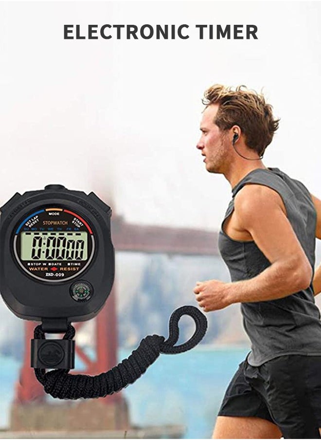 GROIC - Multi-Function Electronic Digital Sport Stopwatch Timer, Large Display with Date Time Compass and Alarm Function,Suitable for Sports Coaches Fitness Coaches and Referees - Image 1
