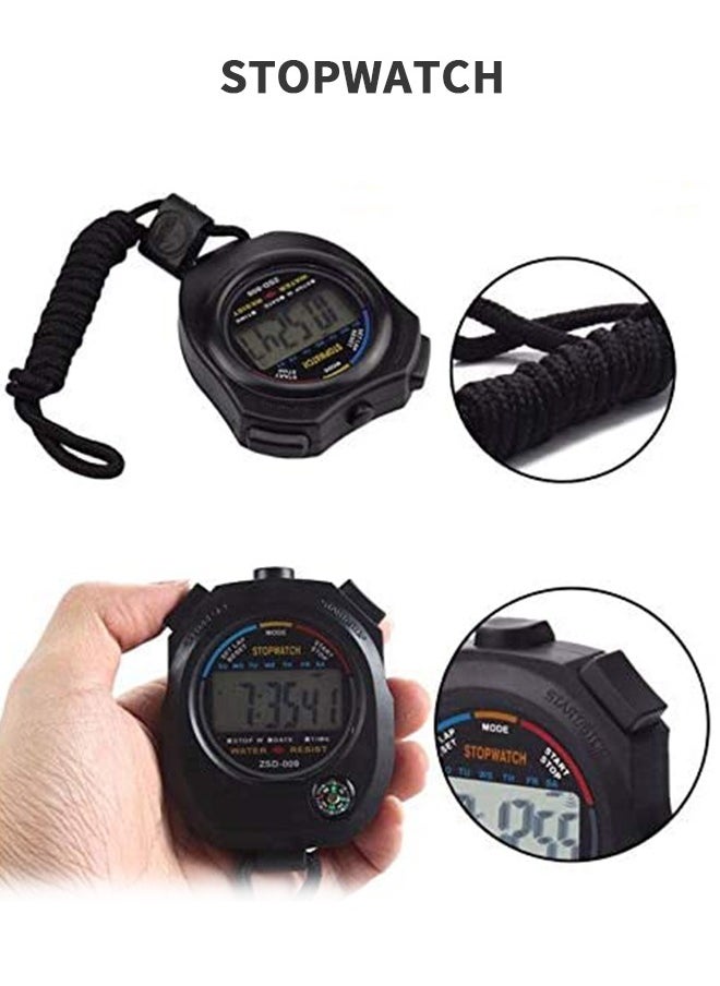 GROIC - Multi-Function Electronic Digital Sport Stopwatch Timer, Large Display with Date Time Compass and Alarm Function,Suitable for Sports Coaches Fitness Coaches and Referees - Image 1