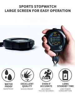 GROIC Multi-Function Electronic Digital Sport Stopwatch Timer, Large Display with Date Time Compass and Alarm Function,Suitable for Sports Coaches Fitness Coaches and Referees  - Image 4