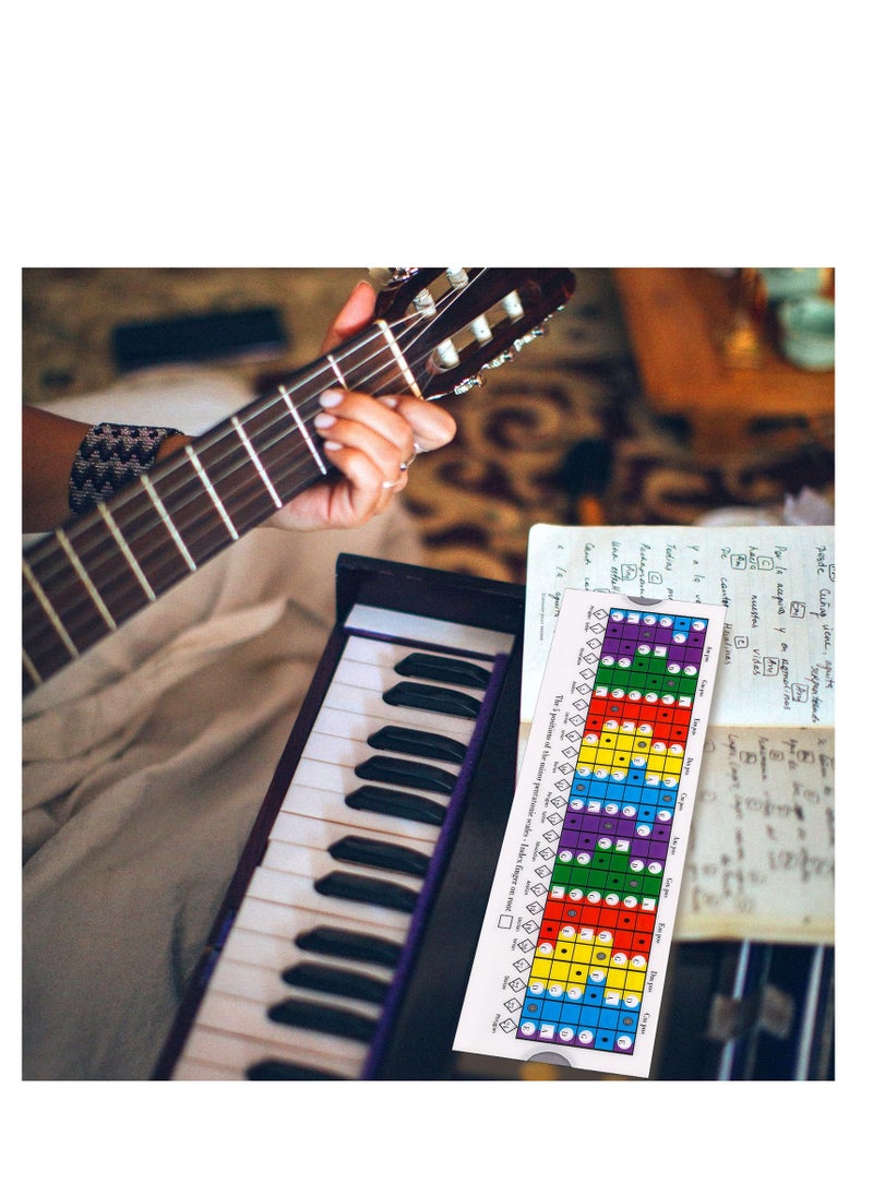 Guitar Scales Sliding Ruler, Chord Scales Chart Pentatonic, Sliding Ruler Guitar Chord Trainer Tool with Manual Accessories, 11x3.15in Guitar Practice Learning, Guitar Gift for Beginners Guitarists  - Image 3