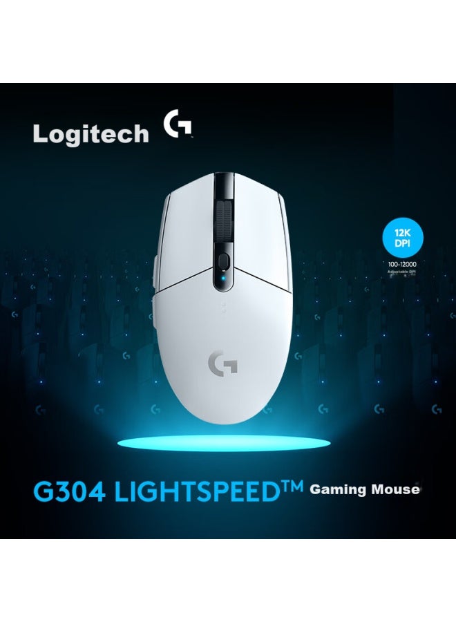 G Logitech G304 Lightspeed Wireless Mouse, Gaming Mouse, Lightweight And Portable, Pubg Fps Mouse, League Of Legends Lol Battle Royale, Birthday Gift, White - Image 2