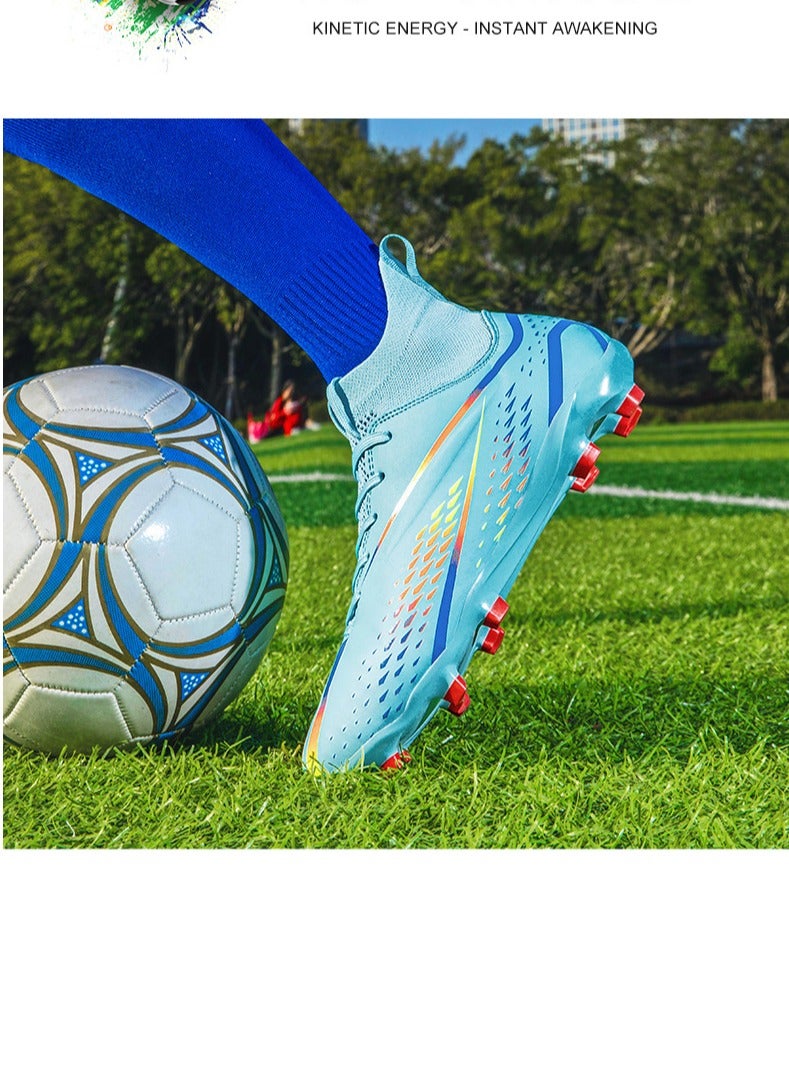 xozgdovg Spike Sneakers TF Training Shoes Football Shoes Non-slip (Spike Bright Moon)41  - Image 2
