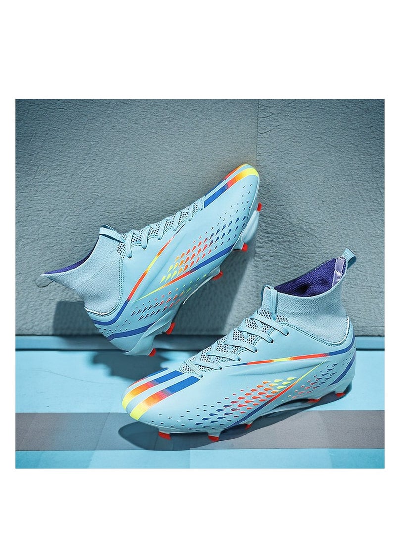 xozgdovg Spike Sneakers TF Training Shoes Football Shoes Non-slip (Spike Bright Moon)41  - Image 1