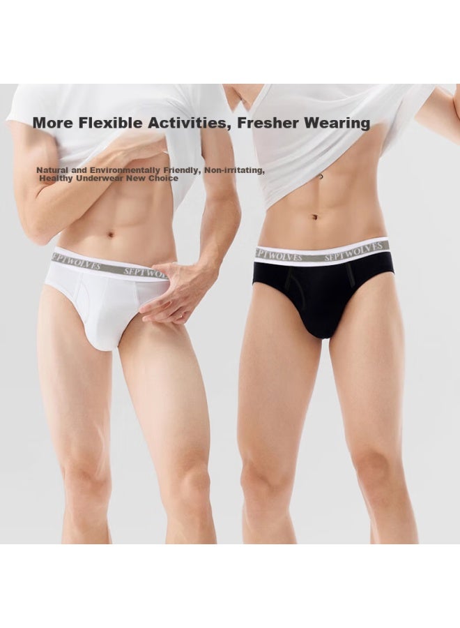 Septwolves Ice Silk Men's Summer Seamless Breathable Business High Elastic Mid-waist Underwear Soft Four-corner Panties - Image 2