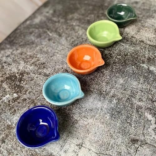 Waydaz Waydaz Ceramic DiyaDeepak Oil Lamp for Home Temple Puja Articles Decor Traditional Indian Festival Gifts Handcrafted Religious Lamp 6  - Image 4