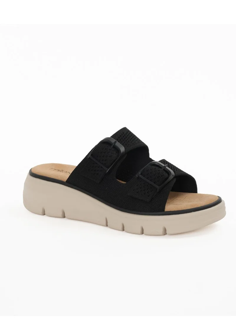 ميلانو Niku Slides Sporty Sandal - Black
