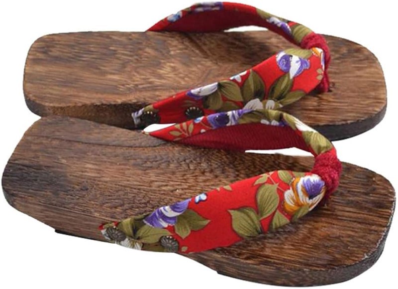 comfrt Children Japanese Wooden Clogs Sandals Accessory Kimono Shoes 16/22 - Image 3