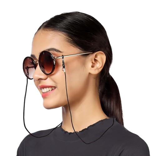 VIVID vision Unisex Adult Fabric Eyeglass Holder Strap Cord | New Chain Adjust on Sunglasses | Anti-slip Retainer Lanyard String Eyewear Frame | CH-247-A | Black - Image 1