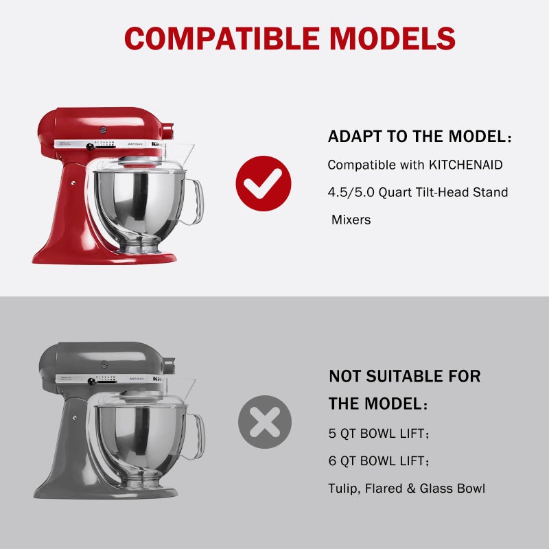 Cowbright Flex Edge Beater for Kitchenaid 4.5/5 Qt Tilt-Head Mixer â€“ Flexible Silicone Edge Paddle, Auto-Scrape Bowl Scraper, Dishwasher Safeâ€“ For Kitchenaid Accessories and Attachments (Black) - Image 2