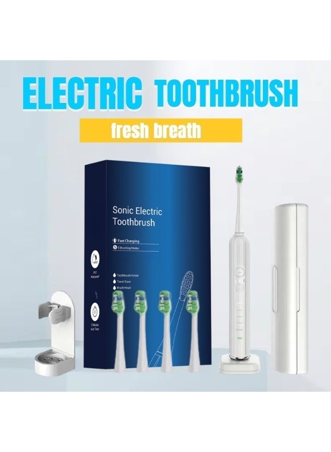 Electric Toothbrush With Roman Column Design | Magnetic Levitation Motor | Dual-button 15-speed Force Adjustment, 42000 Vibration Frequency | 60-day Long-lasting Battery Life | Travel Storage Case | Soft-bristled Toothbrush  - Image 1