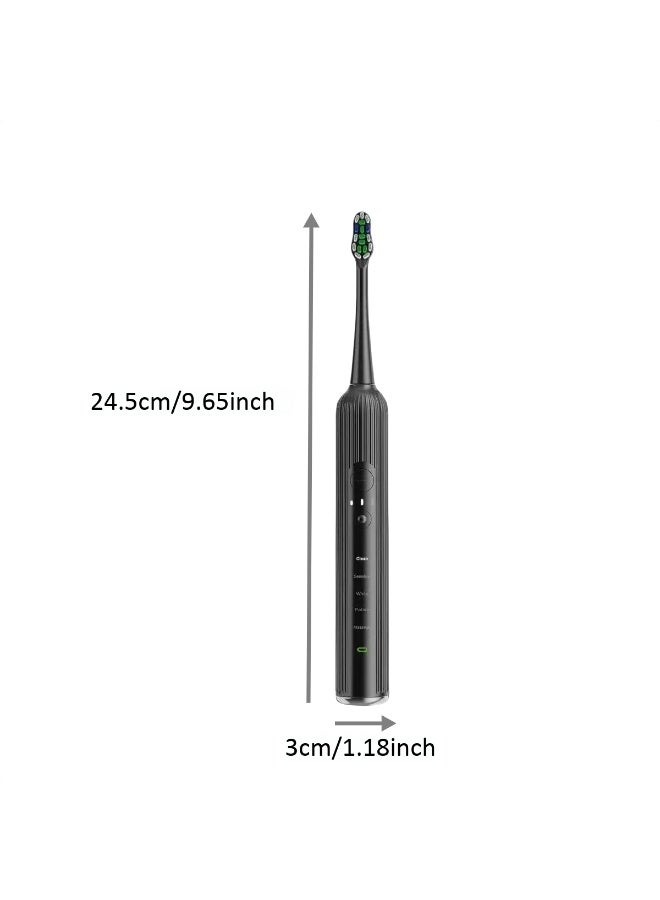 Electric Toothbrush With Roman Column Design | Magnetic Levitation Motor | Dual-button 15-speed Force Adjustment, 42000 Vibration Frequency | 60-day Long-lasting Battery Life | Travel Storage Case | Soft-bristled Toothbrush  - Image 3
