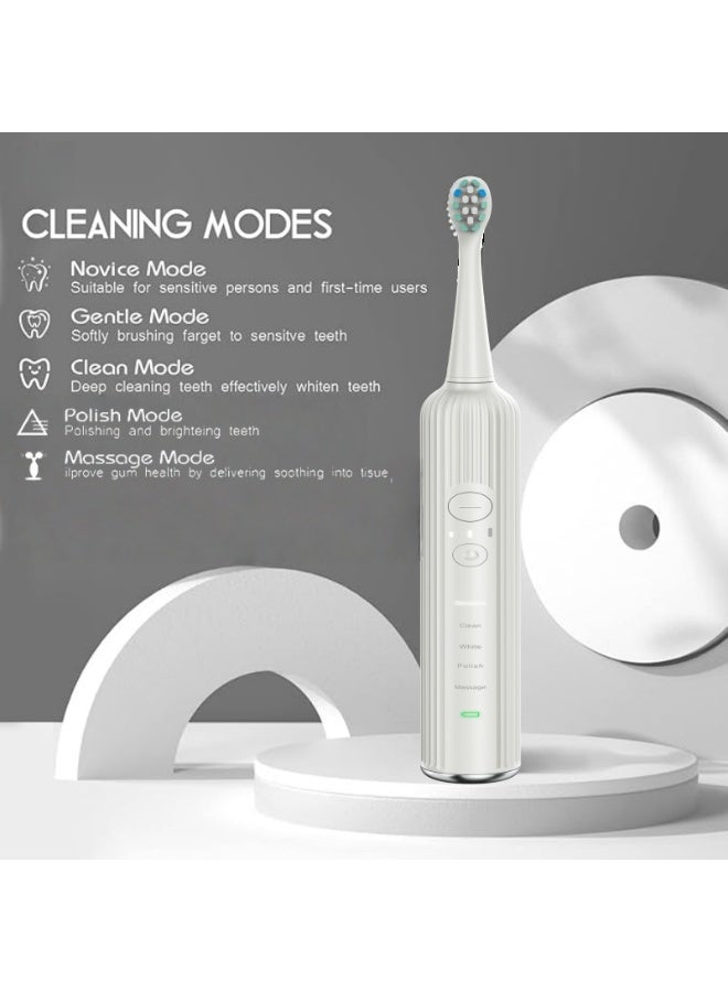 Electric Toothbrush With Roman Column Design | Magnetic Levitation Motor | Dual-button 15-speed Force Adjustment, 42000 Vibration Frequency | 60-day Long-lasting Battery Life | Travel Storage Case | Soft-bristled Toothbrush  - Image 4