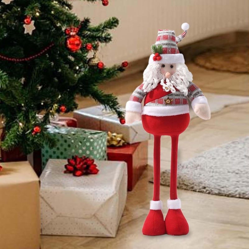 predolo Festive Doll Figurine with Adjustable Legs for Holiday Display, Santa - Image 4