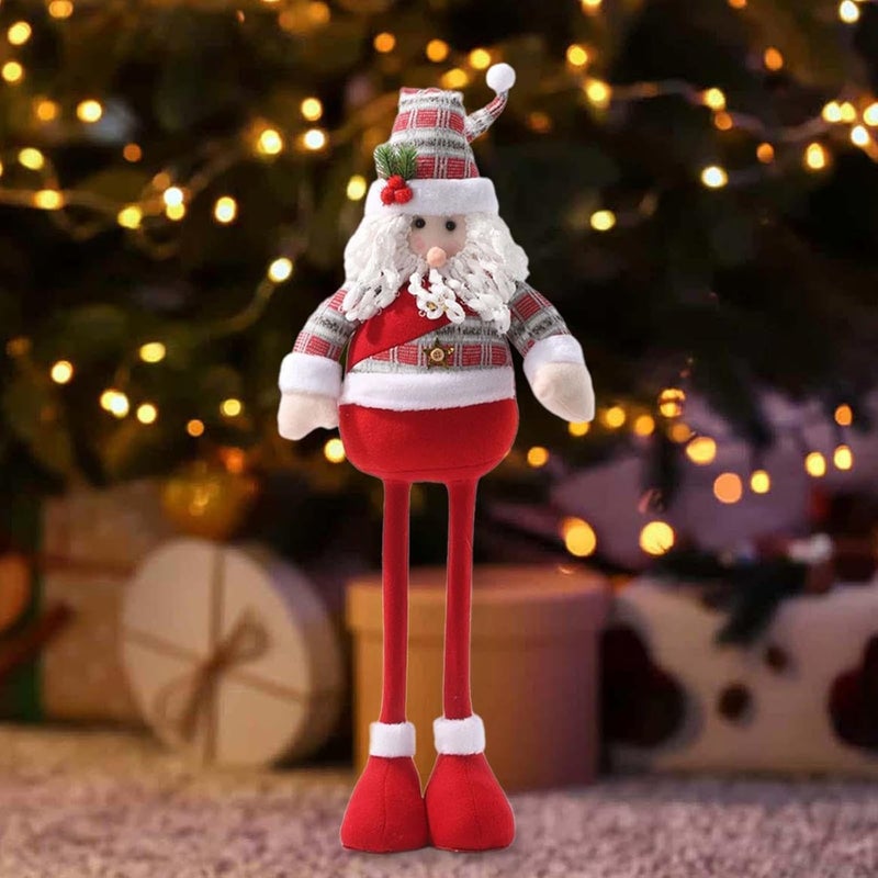 predolo Festive Doll Figurine with Adjustable Legs for Holiday Display, Santa - Image 3