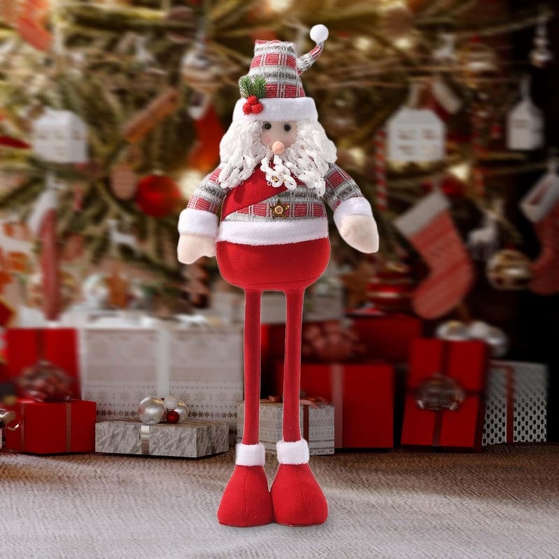 predolo Festive Doll Figurine with Adjustable Legs for Holiday Display, Santa - Image 2