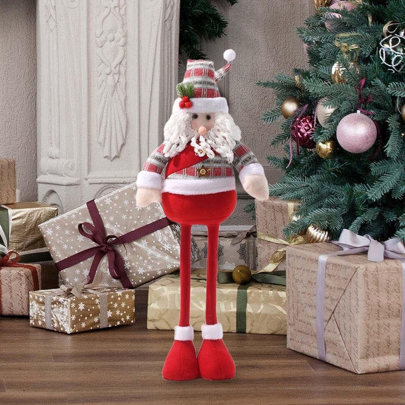 predolo Festive Doll Figurine with Adjustable Legs for Holiday Display, Santa - Image 5