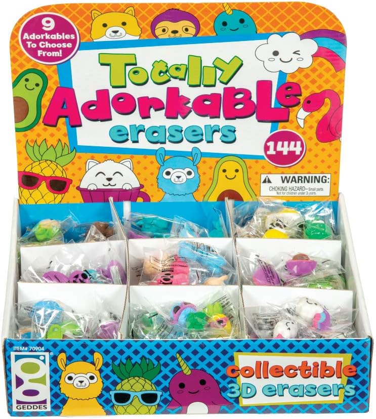 Geddes Raymond Totally Adorkable Erasers (Pack of 144) - Image 1