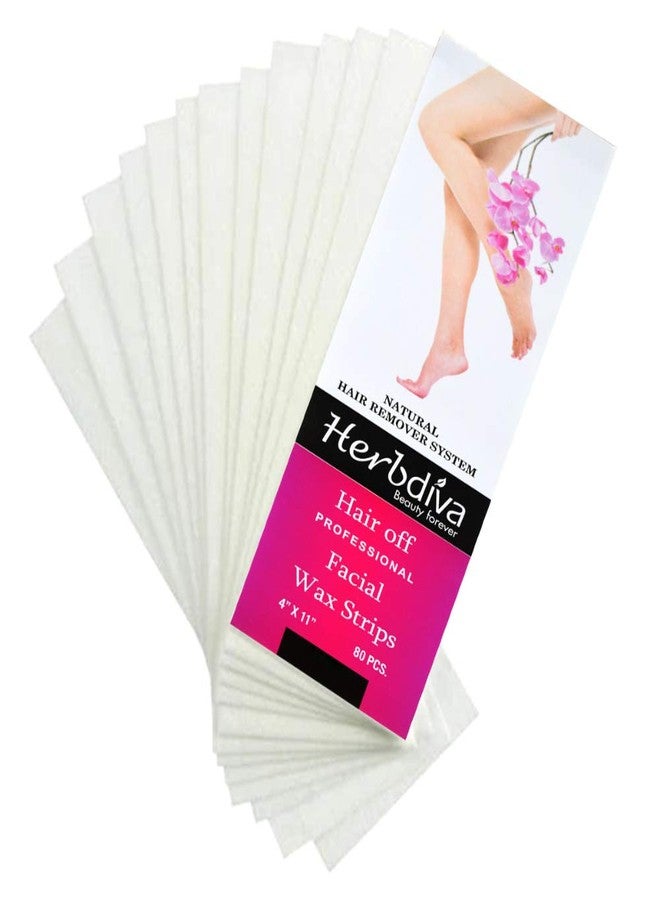 شرائط شمع هيربديفا لإزالة الشعر للبشرة الحساسة، 80 قطعة